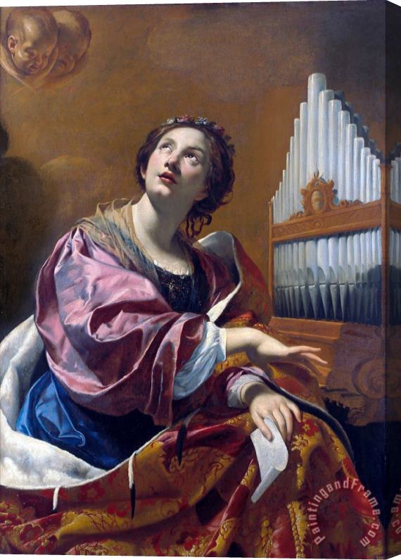 Simon Vouet Saint Cecilia Stretched Canvas Painting / Canvas Art