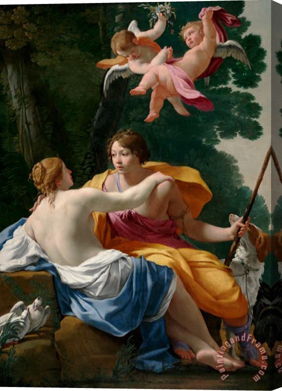 Simon Vouet Venus And Adonis Stretched Canvas Painting / Canvas Art