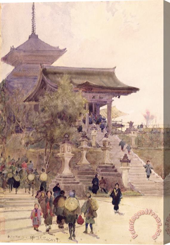 Sir Alfred East The Entrance To The Temple Of Kiyomizu Dera Kyoto Stretched Canvas Painting / Canvas Art