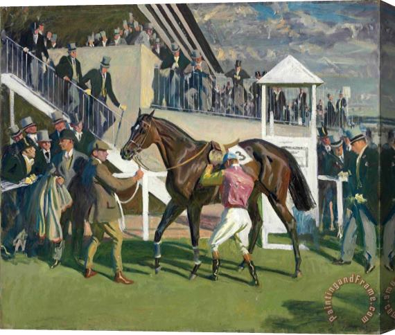 Sir Alfred James Munnings A Winner at Epsom Stretched Canvas Print / Canvas Art