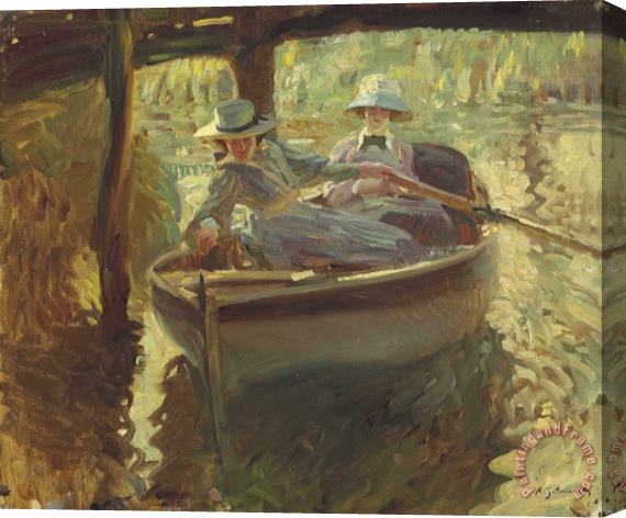 Sir Alfred James Munnings Idle Moments; Or The Boathouse, 1906 Stretched Canvas Painting / Canvas Art