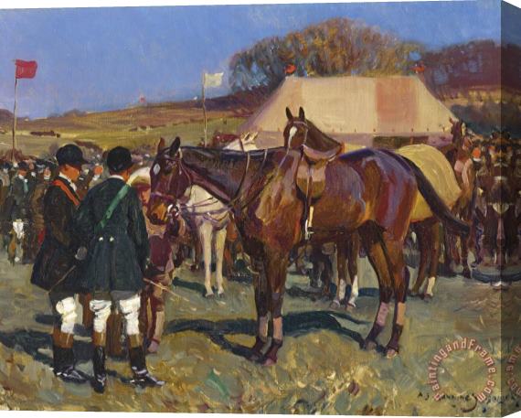 Sir Alfred James Munnings Point to Point, 1906 Stretched Canvas Print / Canvas Art