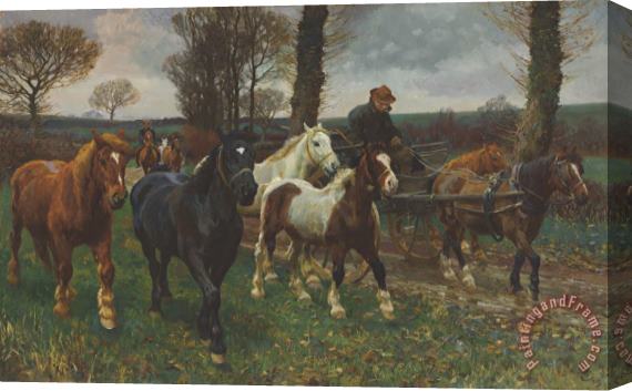 Sir Alfred James Munnings The Vagabonds, 1902 Stretched Canvas Print / Canvas Art