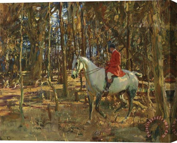 Sir Alfred James Munnings The Whip, Trevelloe Wood, Cornwall Stretched Canvas Print / Canvas Art