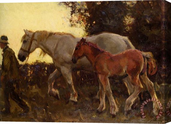 Sir Alfred James Munnings Wending Home Stretched Canvas Print / Canvas Art