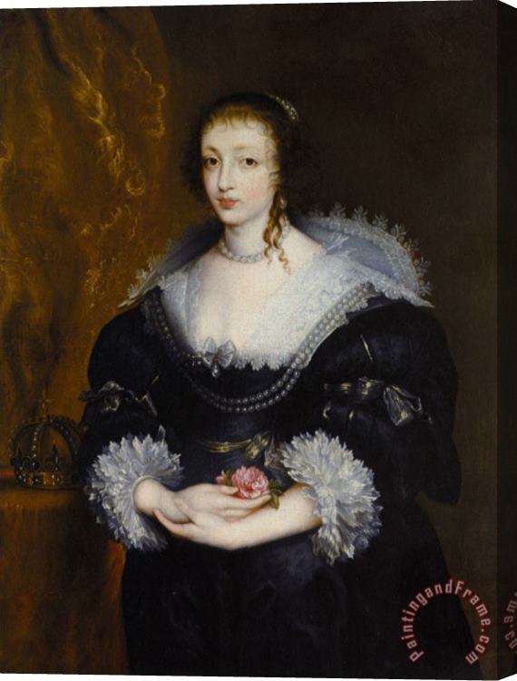 Sir Antony Van Dyck Portrait of Queen Henrietta Maria Stretched Canvas Print / Canvas Art