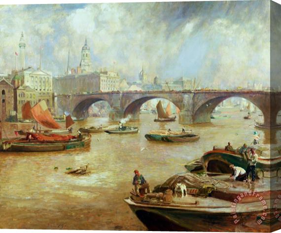 Sir David Murray London Bridge from Bankside Stretched Canvas Print / Canvas Art