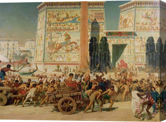 Sir Edward John Poynter Wagons detail from Israel in Egypt Stretched Canvas Print / Canvas Art
