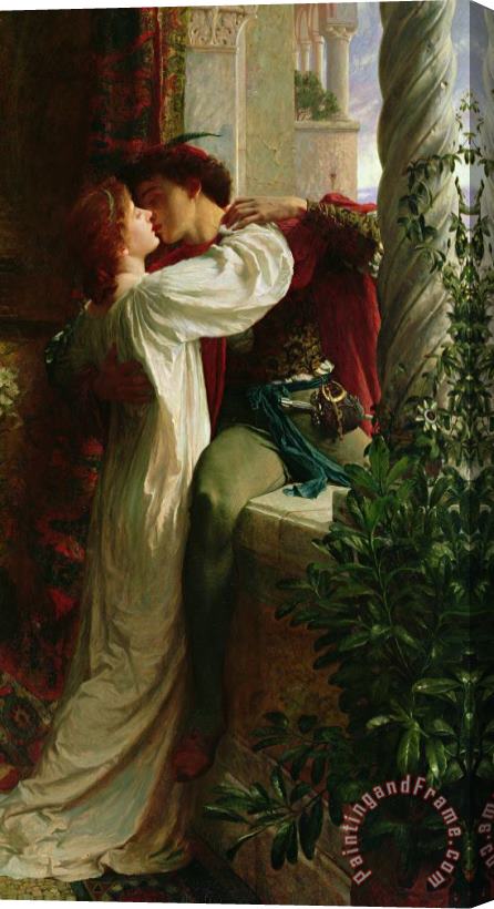 Sir Frank Dicksee Romeo and Juliet Stretched Canvas Painting / Canvas Art