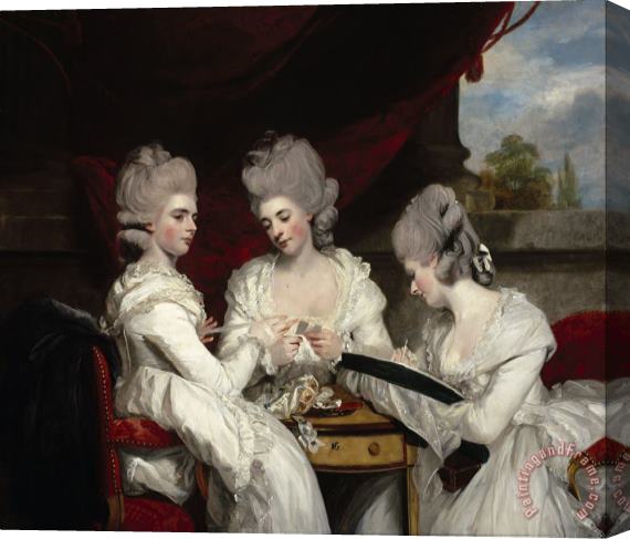 Sir Joshua Reynolds The Ladies Waldegrave Stretched Canvas Print / Canvas Art