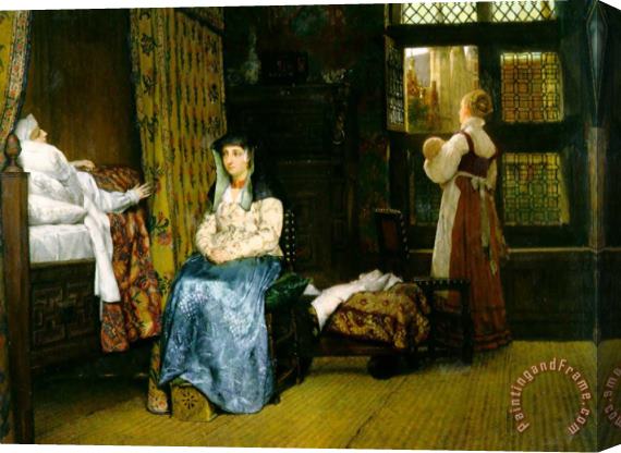 Sir Lawrence Alma-Tadema A Birth Chamber, Seventeenth Century Stretched Canvas Painting / Canvas Art