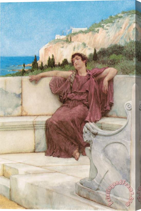 Sir Lawrence Alma-Tadema A Female Figure Resting Stretched Canvas Painting / Canvas Art