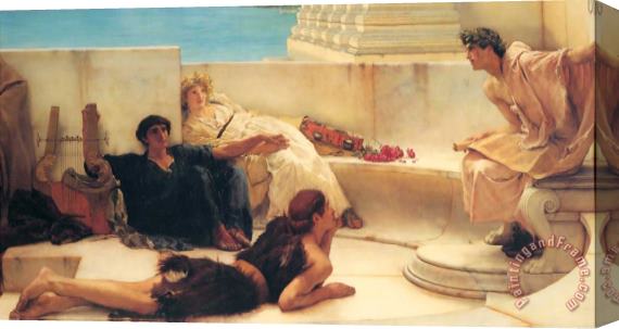 Sir Lawrence Alma-Tadema A Reading From Homer Stretched Canvas Painting / Canvas Art