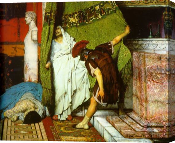 Sir Lawrence Alma-Tadema A Roman Emperor Ad41 Detail I Stretched Canvas Print / Canvas Art