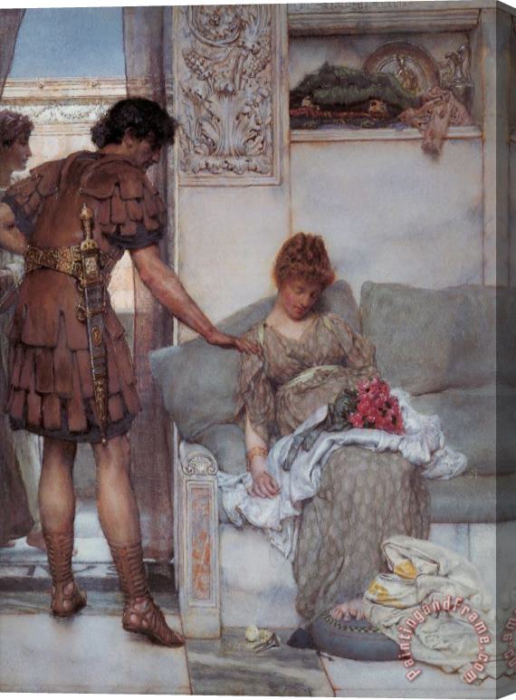 Sir Lawrence Alma-Tadema A Silent Greeting Stretched Canvas Painting / Canvas Art