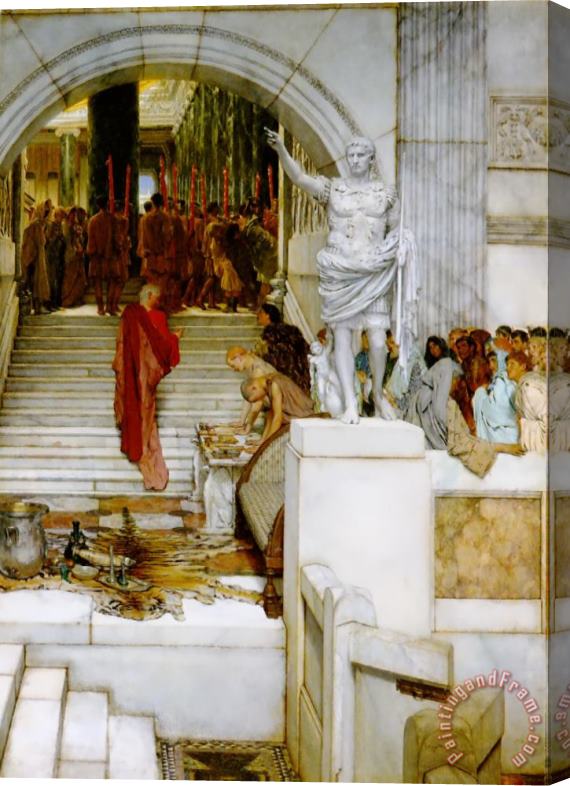 Sir Lawrence Alma-Tadema After The Audience Stretched Canvas Print / Canvas Art