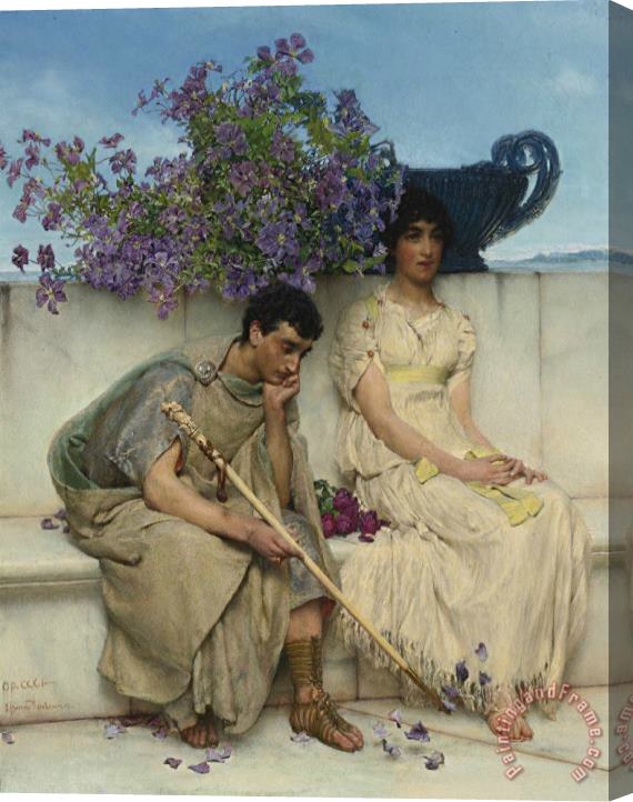 Sir Lawrence Alma-Tadema An Eloquent Silence Stretched Canvas Print / Canvas Art