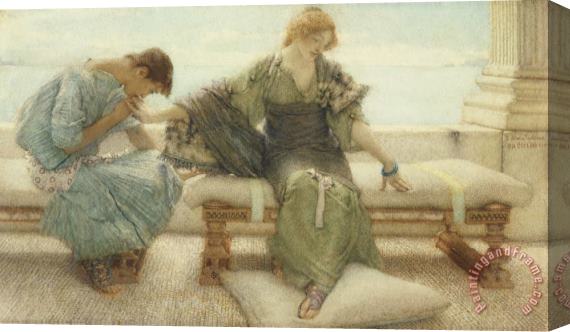 Sir Lawrence Alma-Tadema Ask me no more....for at a touch I yield Stretched Canvas Print / Canvas Art