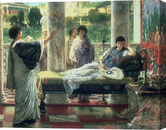 Sir Lawrence Alma-Tadema Catullus Reading his Poems Stretched Canvas Print / Canvas Art