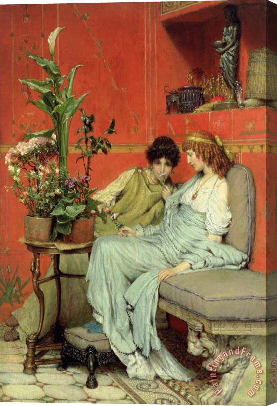 Sir Lawrence Alma-Tadema Confidences Stretched Canvas Print / Canvas Art