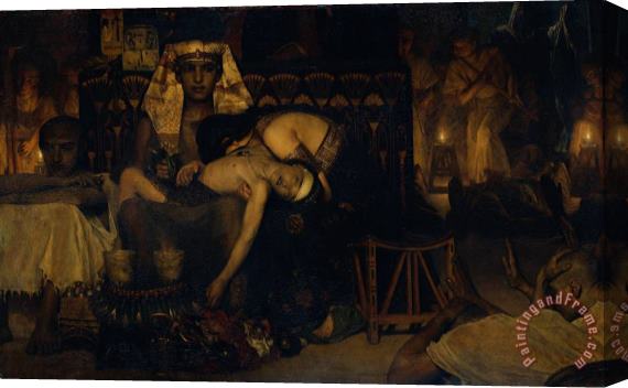 Sir Lawrence Alma-Tadema Death of The Pharaoh's Firstborn Son Stretched Canvas Print / Canvas Art