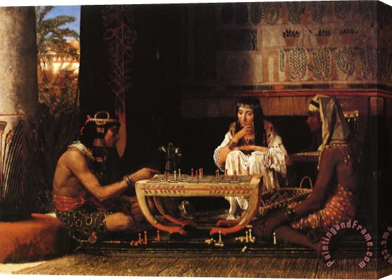 Sir Lawrence Alma-Tadema Egyptian Chess Players Stretched Canvas Print / Canvas Art
