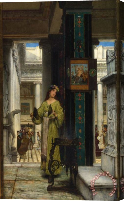 Sir Lawrence Alma-Tadema In The Temple Stretched Canvas Painting / Canvas Art