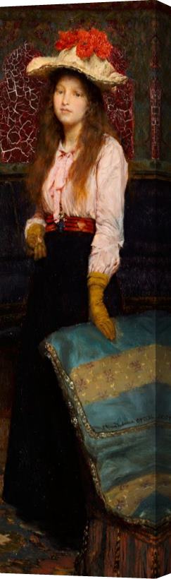 Sir Lawrence Alma-Tadema Portrait of Miss MacWirter Stretched Canvas Print / Canvas Art