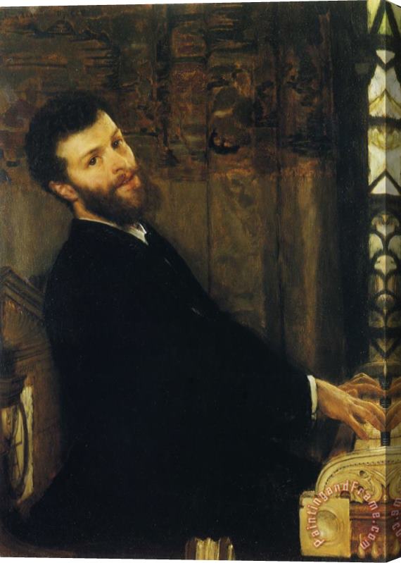 Sir Lawrence Alma-Tadema Portrait of The Singer George Henschel Stretched Canvas Painting / Canvas Art
