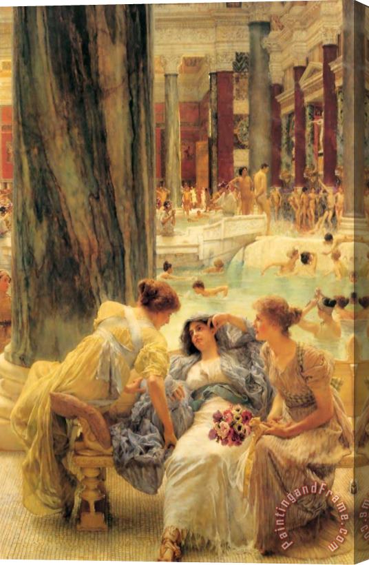 Sir Lawrence Alma-Tadema The Baths of Caracalla Stretched Canvas Painting / Canvas Art