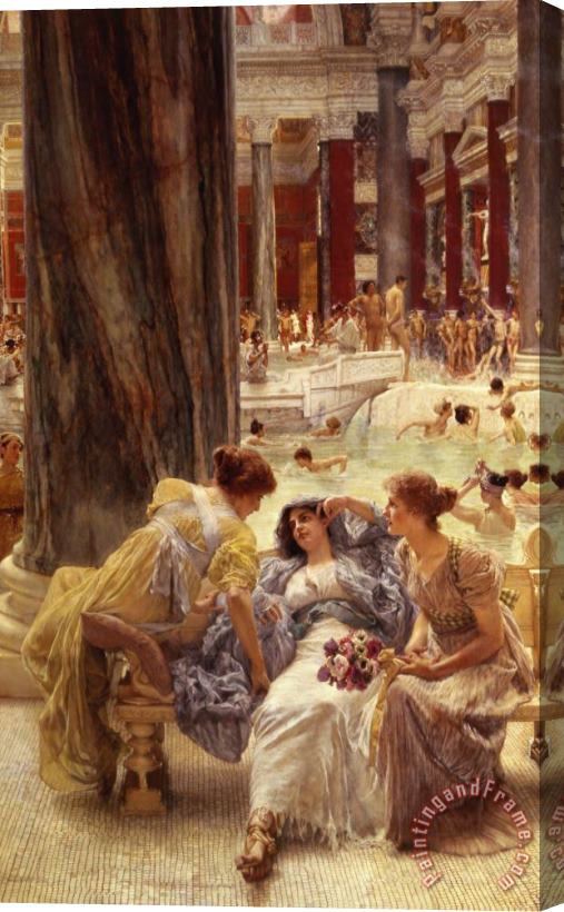 Sir Lawrence Alma-Tadema The Baths of Caracalla Stretched Canvas Print / Canvas Art