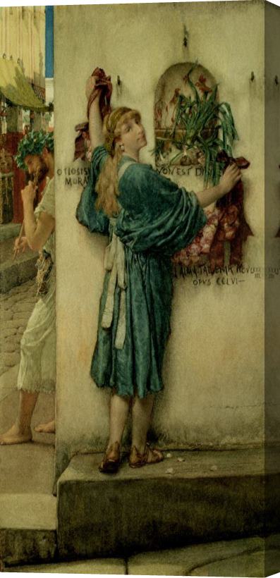 Sir Lawrence Alma-Tadema The Street Altar Stretched Canvas Painting / Canvas Art