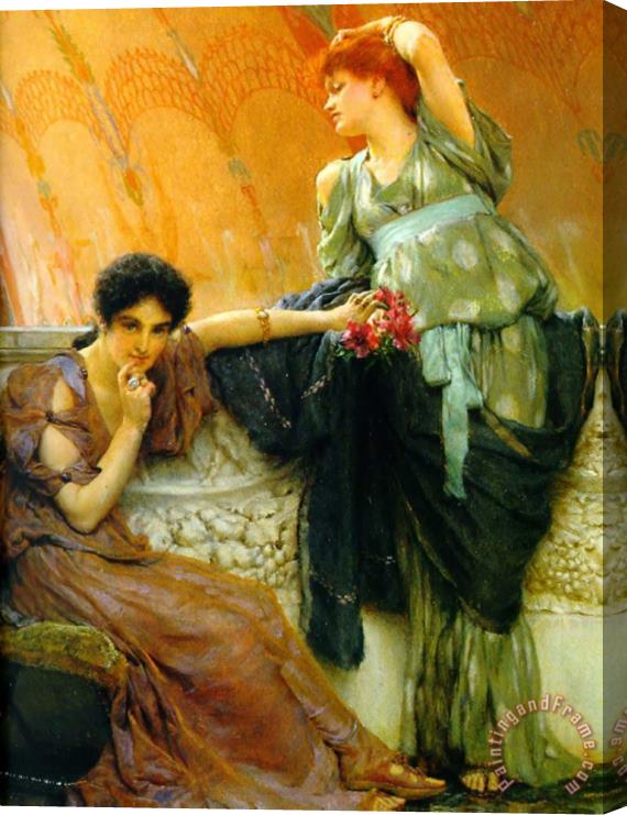 Sir Lawrence Alma-Tadema Unconscious Rivals Detail Stretched Canvas Print / Canvas Art