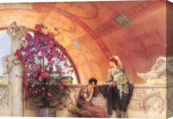 Sir Lawrence Alma-Tadema Unconscious Rivals Stretched Canvas Painting / Canvas Art