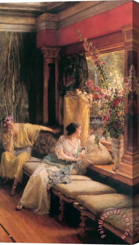 Sir Lawrence Alma-Tadema Vain Courtship Stretched Canvas Painting / Canvas Art