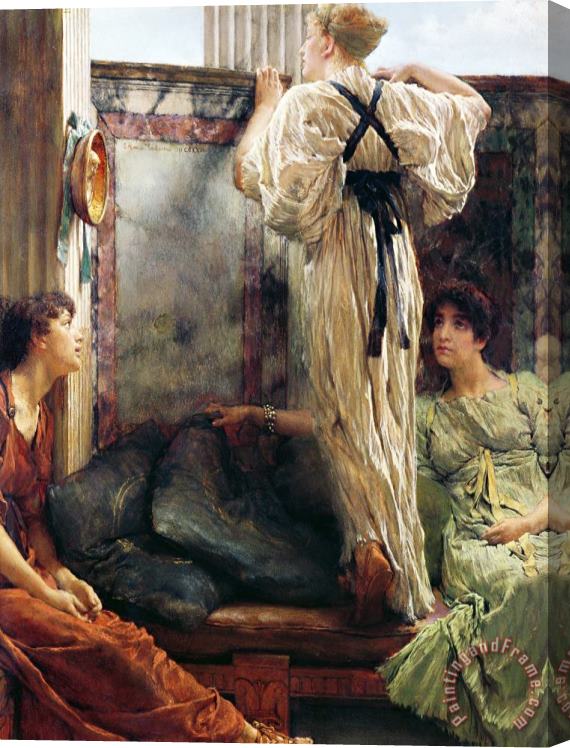 Sir Lawrence Alma-Tadema Who Is It Stretched Canvas Print / Canvas Art