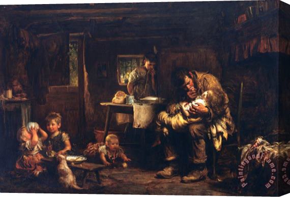 Sir Luke Fildes The Widower Stretched Canvas Print / Canvas Art