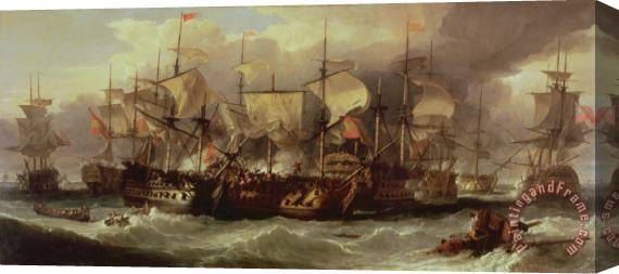 Sir William Allan Battle of Cape St Vincent Stretched Canvas Print / Canvas Art