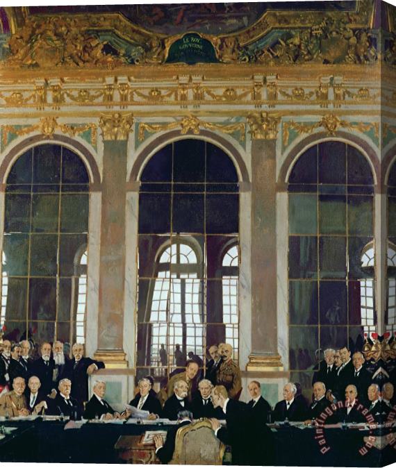 Sir William Orpen The Treaty of Versailles Stretched Canvas Print / Canvas Art