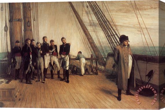Sir William Quiller Orchardson On Board Hms Bellerophon Stretched Canvas Print / Canvas Art