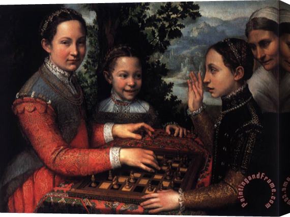 Sofonisba Anguissola The Chess Game Stretched Canvas Print / Canvas Art