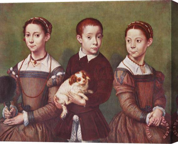 Sofonisba Anguissola Three Children with Dog Stretched Canvas Painting / Canvas Art