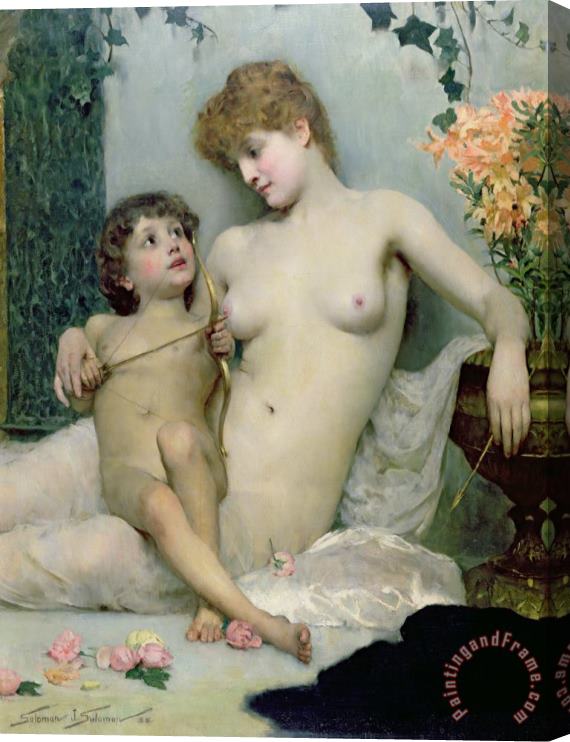 Solomon Joseph Solomon Venus and Cupid Stretched Canvas Print / Canvas Art