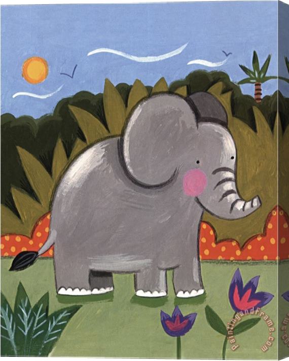 Sophie Harding Baby Elephant Stretched Canvas Print / Canvas Art