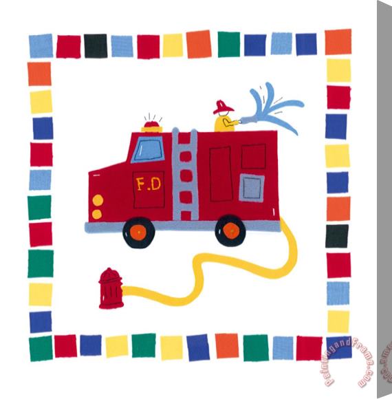 Sophie Harding Fire Engine Stretched Canvas Painting / Canvas Art