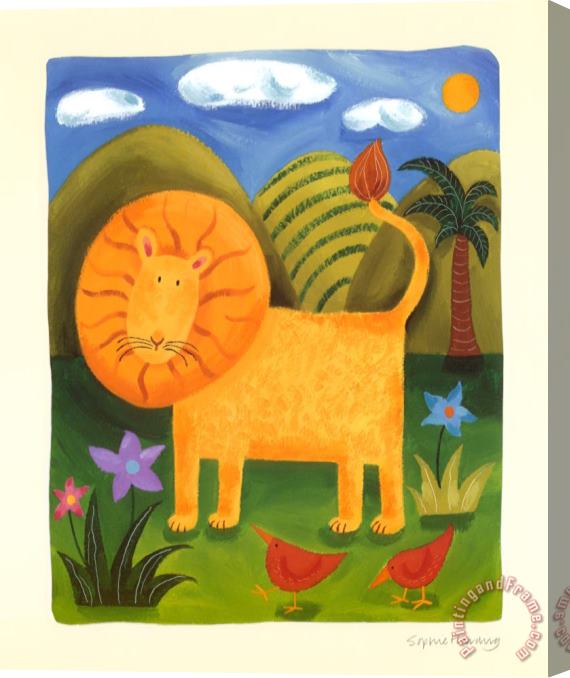 Sophie Harding Leo The Lion Stretched Canvas Print / Canvas Art