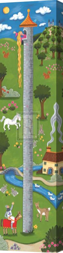 Sophie Harding Rapunzel Growth Chart Stretched Canvas Painting / Canvas Art