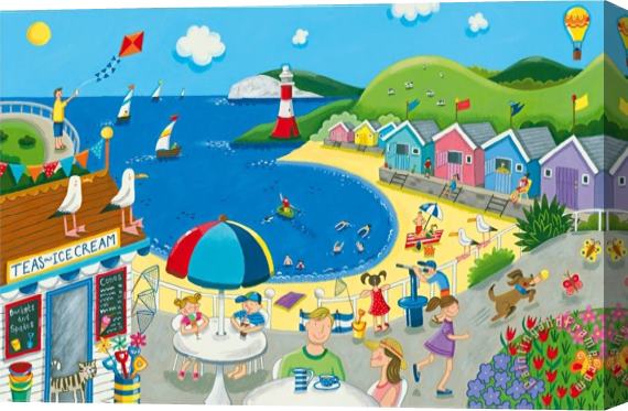 Sophie Harding Summertime Bay Stretched Canvas Painting / Canvas Art