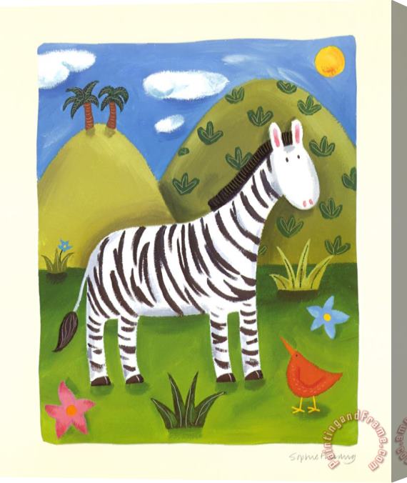 Sophie Harding Zara The Zebra Stretched Canvas Print / Canvas Art