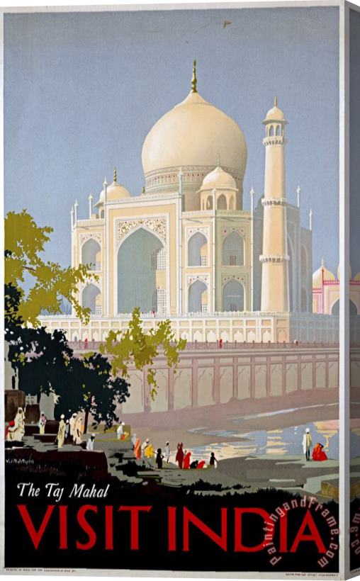 Spencer Bagdatopoulos Visit India, The Taj Mahal Stretched Canvas Print / Canvas Art